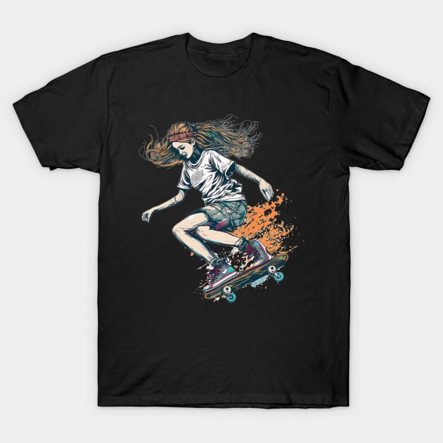 skater girl T-Shirt by JayD World